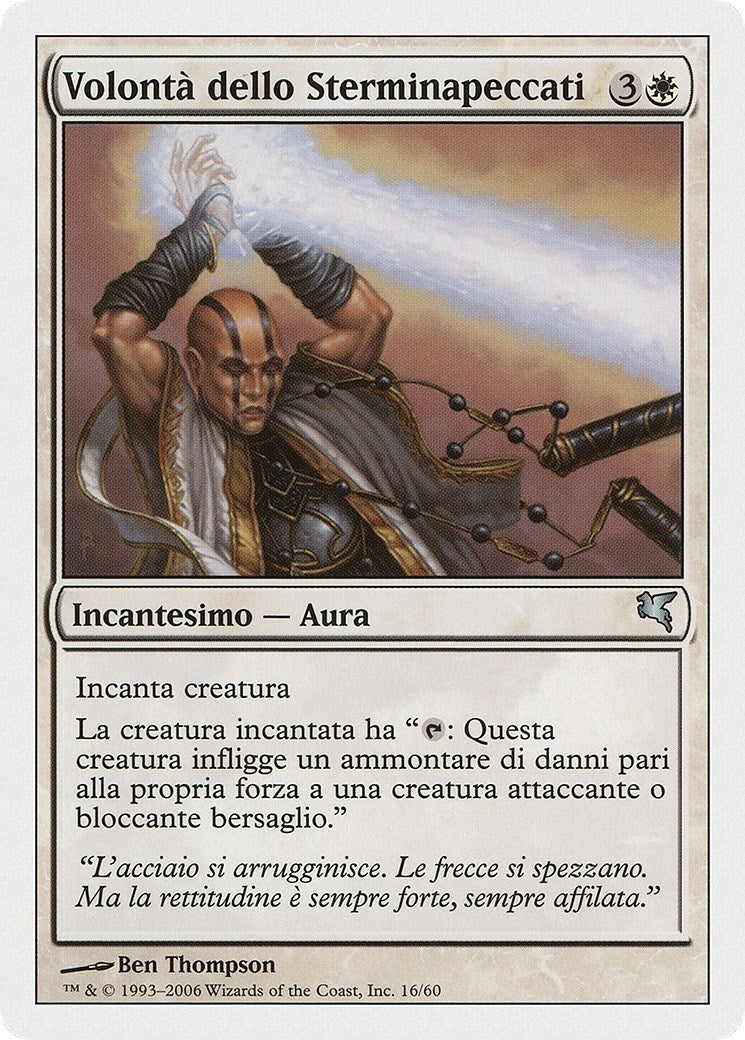 Sinstriker's Will (Italian) - "Volontà dello Sterminapeccati" (G16) (Magic Encyclopedia 2005 (Salvat/Hachette))
