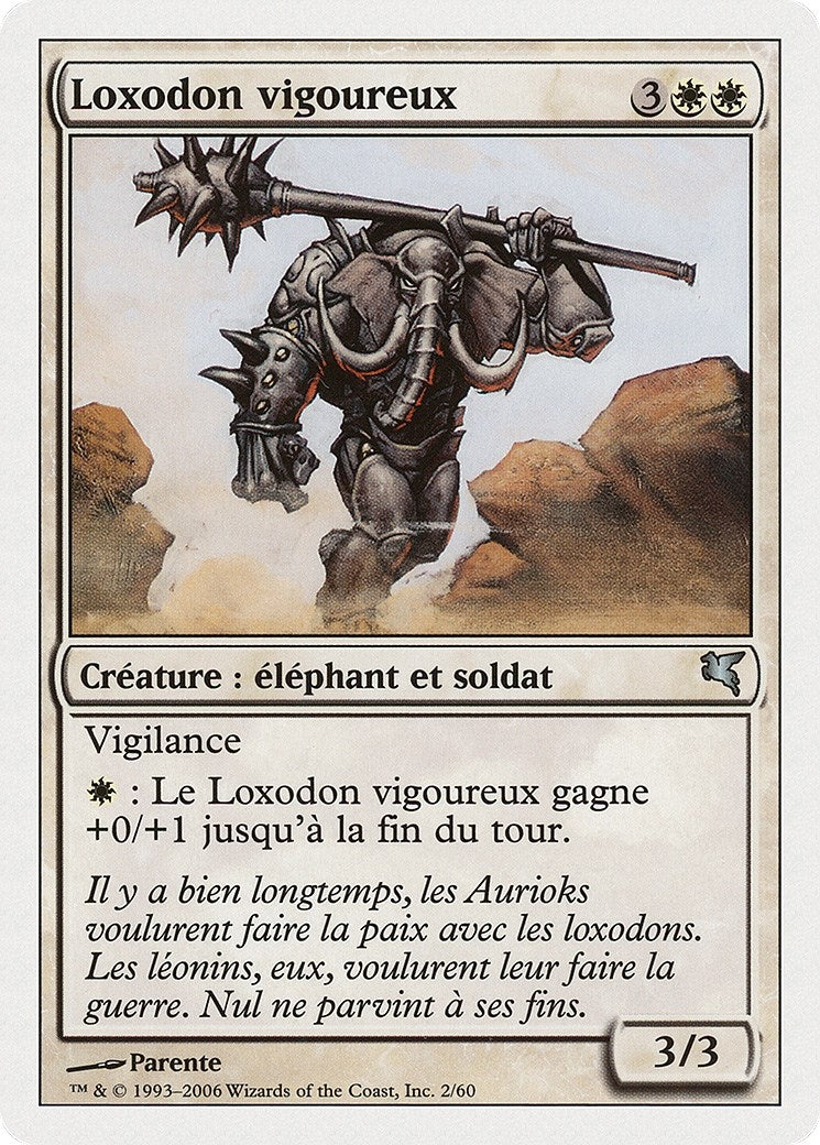 Loxodon Stalwart (French) - "Loxodon vigoureux" (G2) (Magic Encyclopedia 2005 (Salvat/Hachette))