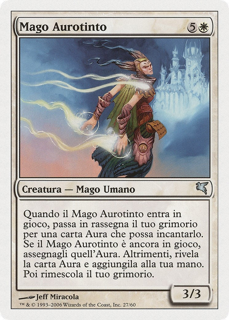 Auratouched Mage (Italian) - "Mago Aurotinto" (G27) (Magic Encyclopedia 2005 (Salvat/Hachette))
