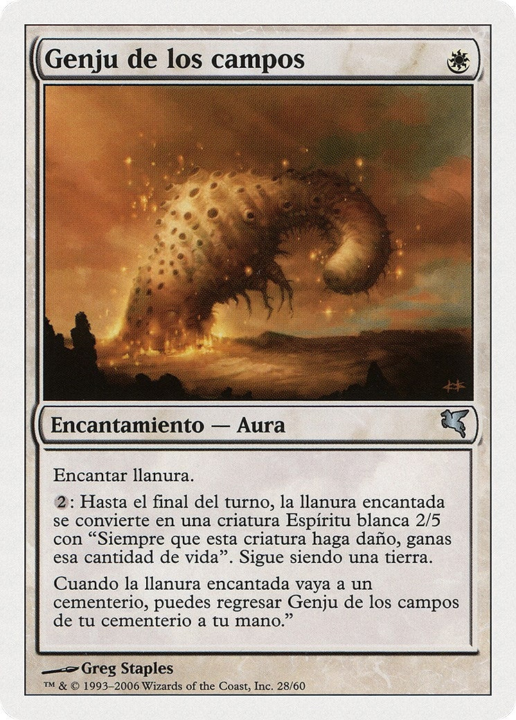 Genju of the Fields (Spanish) - "Genju de los campos" (G28) (Magic Encyclopedia 2005 (Salvat/Hachette))