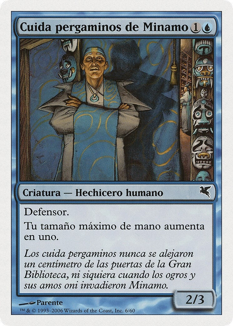 Minamo Scrollkeeper (Spanish) - "Cuida pergaminos de Minamo" (H6) (Magic Encyclopedia 2005 (Salvat/Hachette))