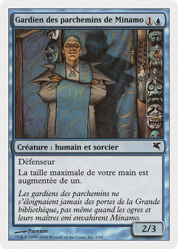 Minamo Scrollkeeper (French) - "Gardien des parchemins de Minamo" (H6) (Magic Encyclopedia 2005 (Salvat/Hachette))