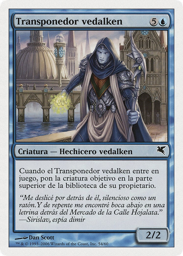 Vedalken Dismisser (Spanish) - "Transponedor vedalken" (H54) (Magic Encyclopedia 2005 (Salvat/Hachette))