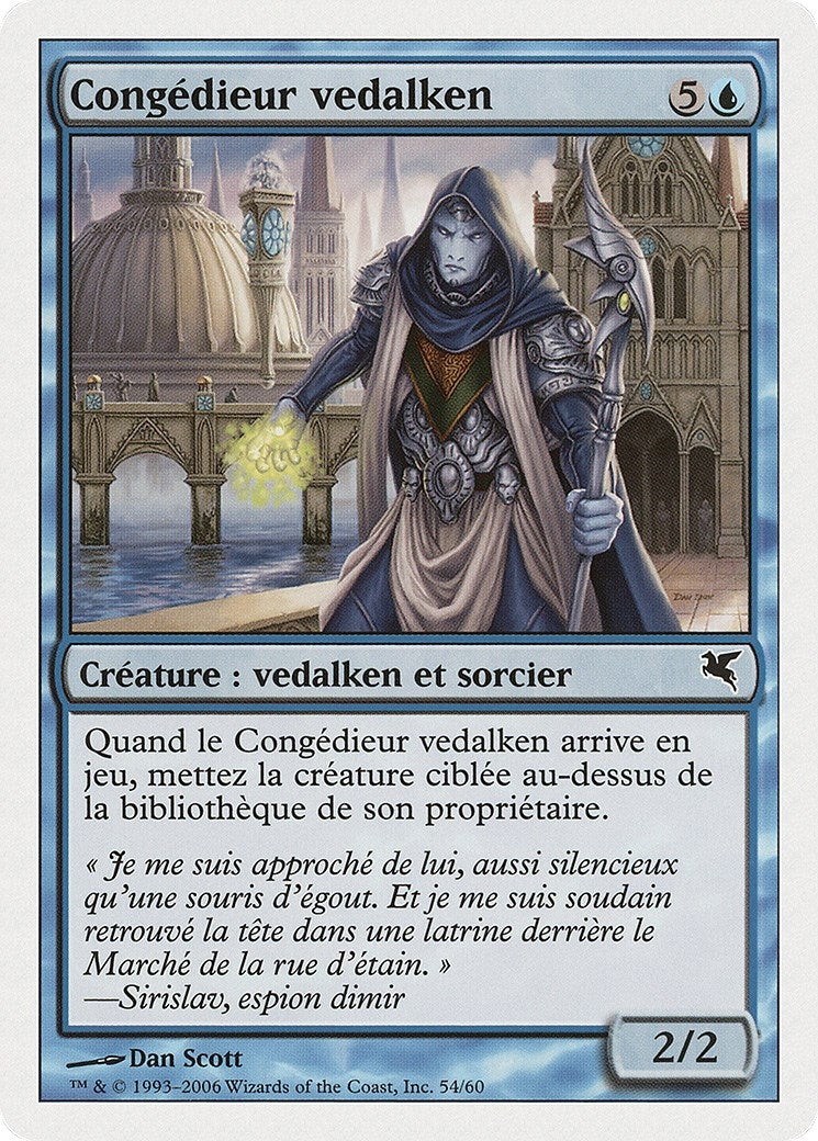 Vedalken Dismisser (French) - "Congédieur vedalken" (H54) (Magic Encyclopedia 2005 (Salvat/Hachette))