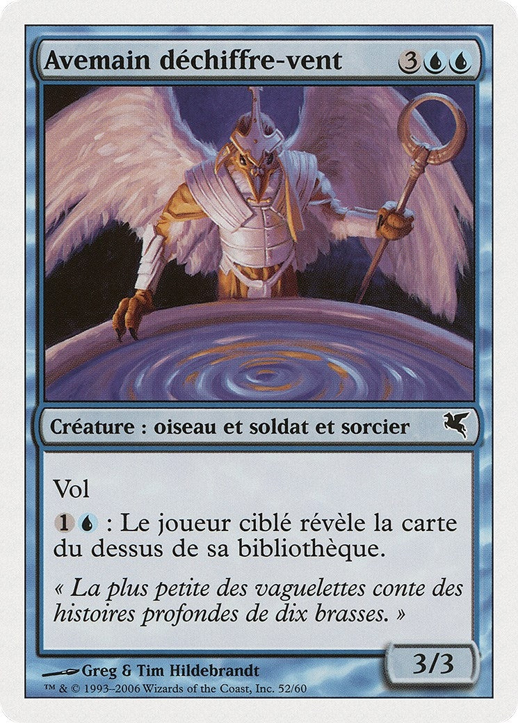 Aven Windreader (French) - "Avemain déchiffre-vent" (H52) (Magic Encyclopedia 2005 (Salvat/Hachette))