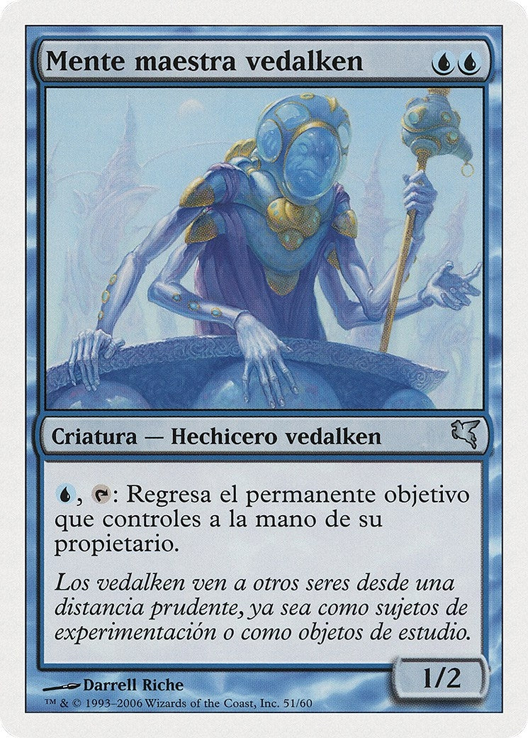 Vedalken Mastermind (Spanish) - "Mente maestra vedalken" (H51) (Magic Encyclopedia 2005 (Salvat/Hachette))