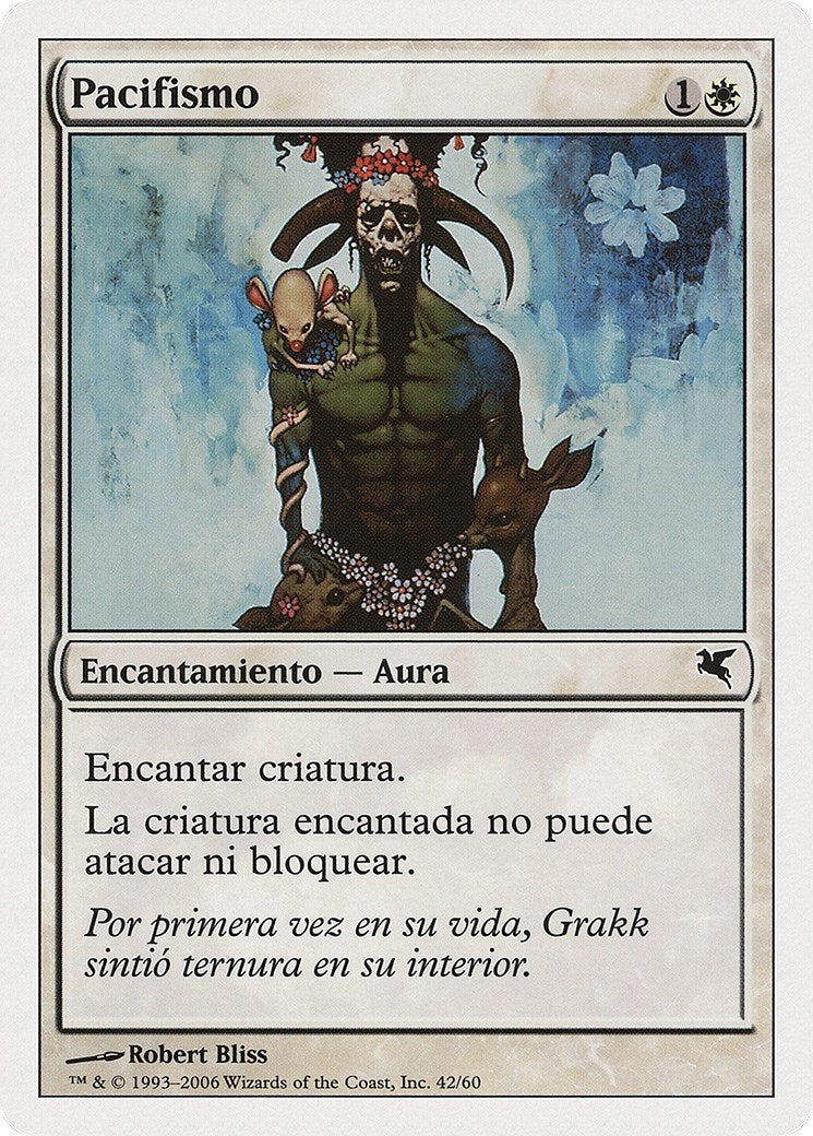 Pacifism (Spanish) - "Pacifismo" (G42) (Magic Encyclopedia 2005 (Salvat/Hachette))