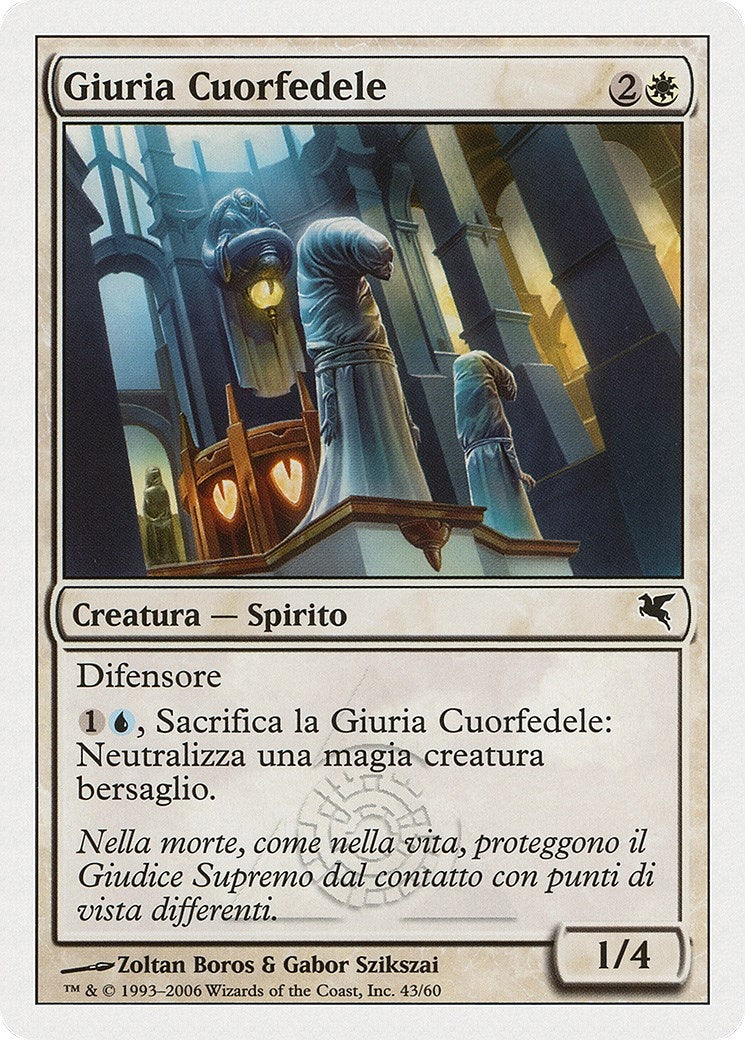 Soulsworn Jury (Italian) - "Giuria Cuorfedele" (G43) (Magic Encyclopedia 2005 (Salvat/Hachette))
