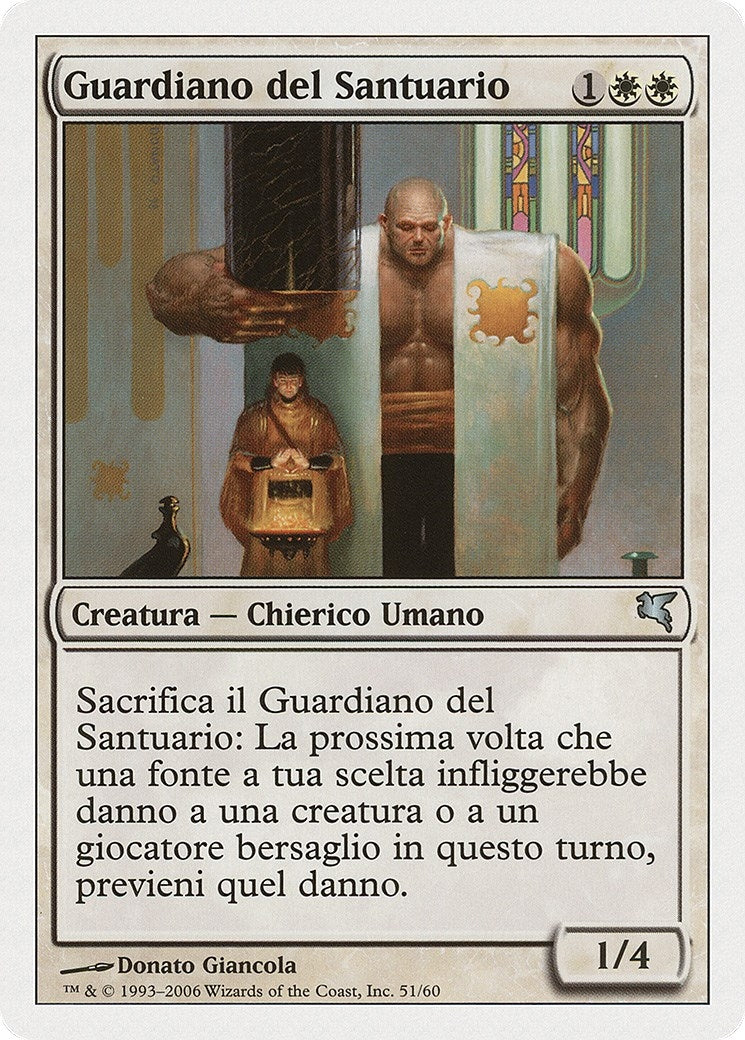 Sanctum Guardian (Italian) - "Guardiano del Santuario" (G51) (Magic Encyclopedia 2005 (Salvat/Hachette))