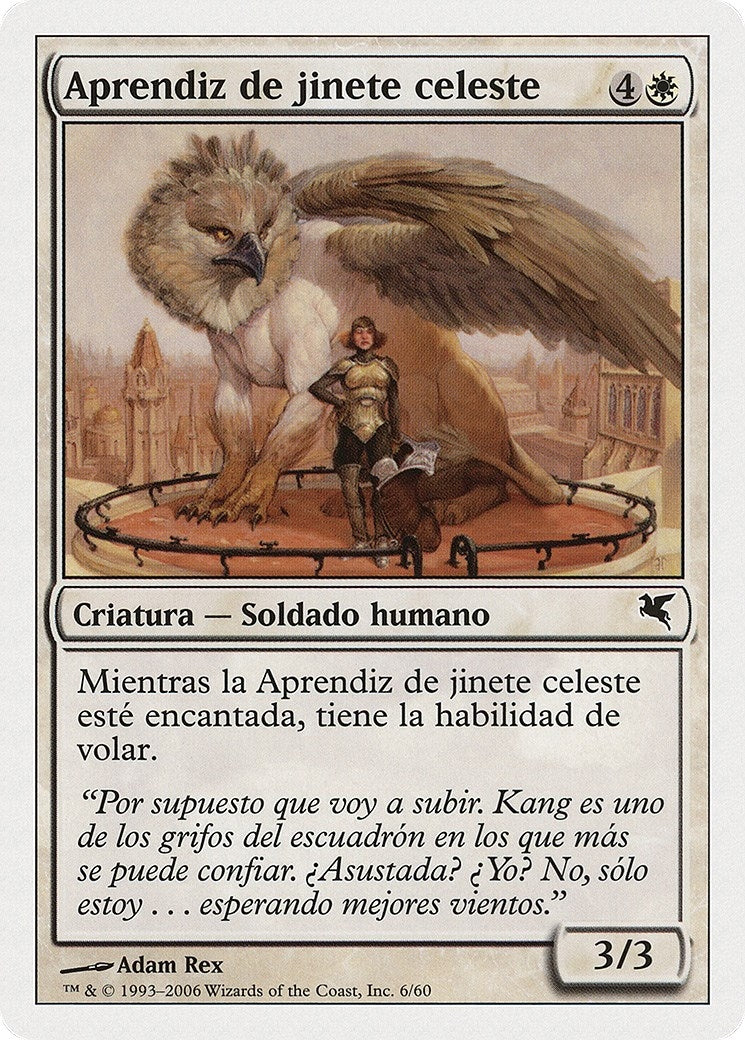 Skyrider Trainee (Spanish) - "Aprendiz de jinete celeste" (G6) (Magic Encyclopedia 2005 (Salvat/Hachette))