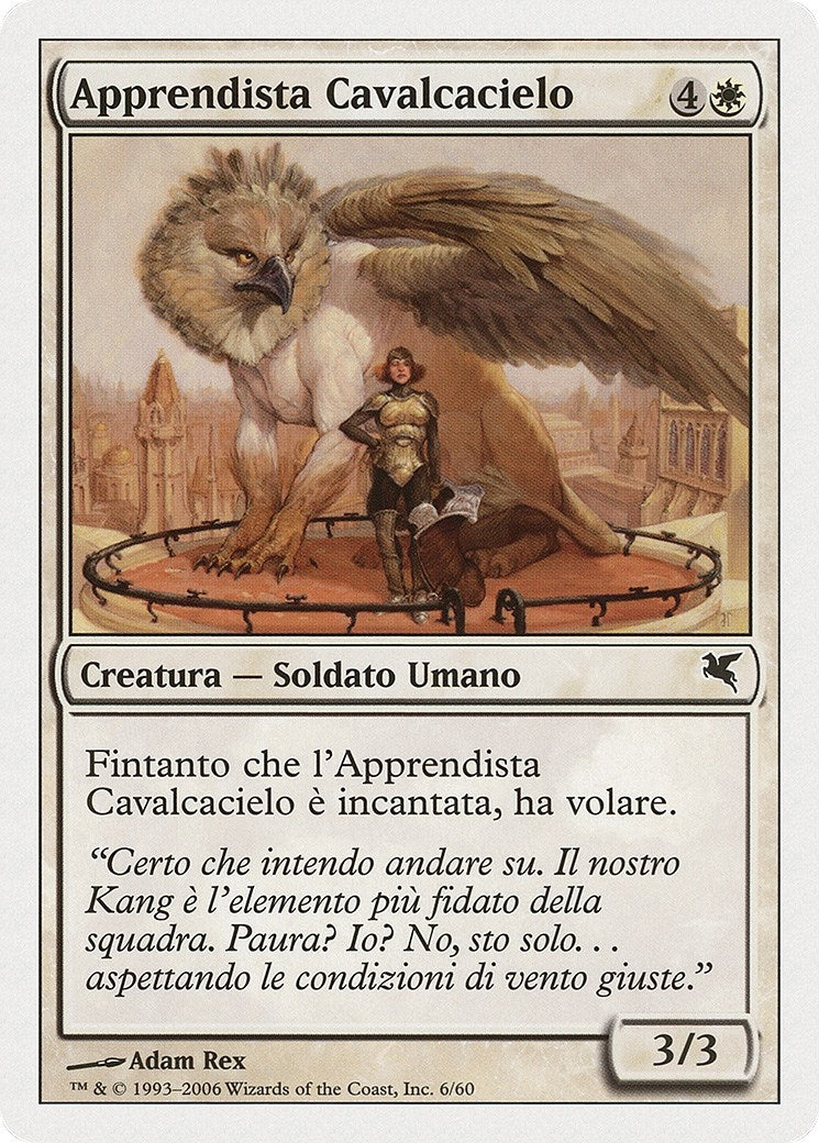 Skyrider Trainee (Italian) - "Apprendista Cavalcacielo" (G6) (Magic Encyclopedia 2005 (Salvat/Hachette))