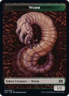 Image for Worm // Aven Initiate Double-Sided Token (20 // 4) - Magic: The Gathering