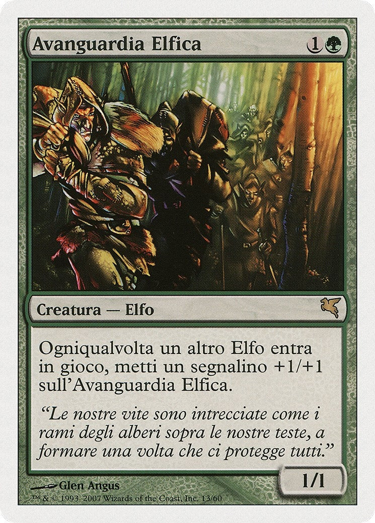Elvish Vanguard (Italian) - "Avanguardia Elfica" (B13) (Magic Encyclopedia 2005 (Salvat/Hachette))