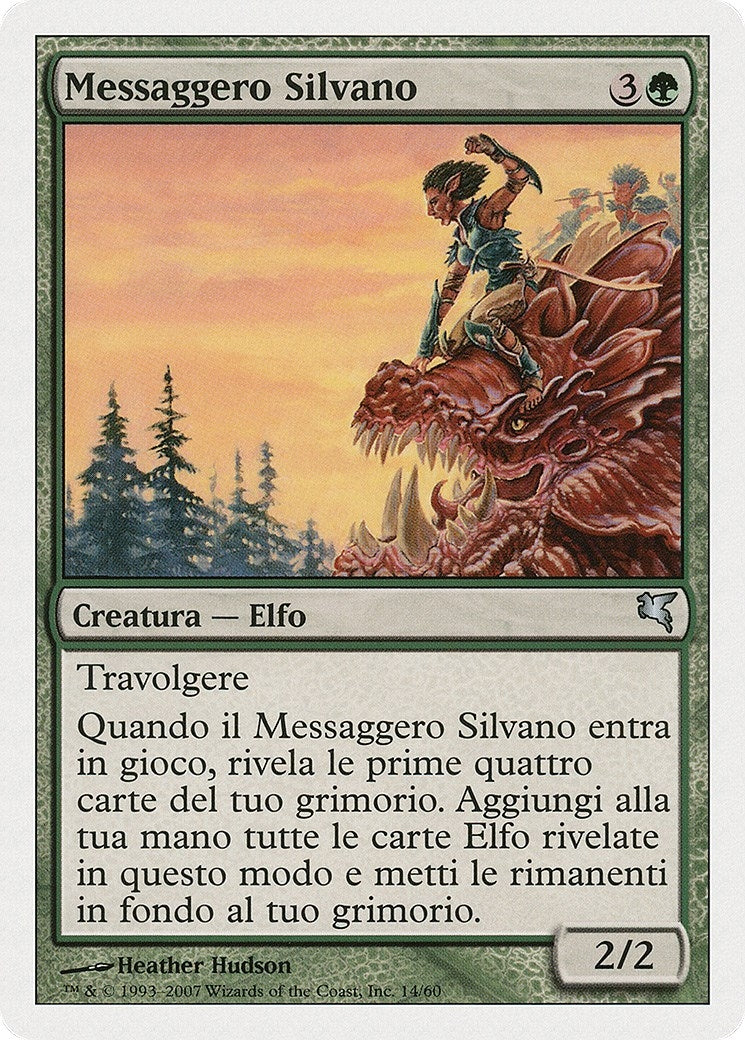 Sylvan Messenger (Italian) - "Messager sylvestre" (B14) (Magic Encyclopedia 2005 (Salvat/Hachette))