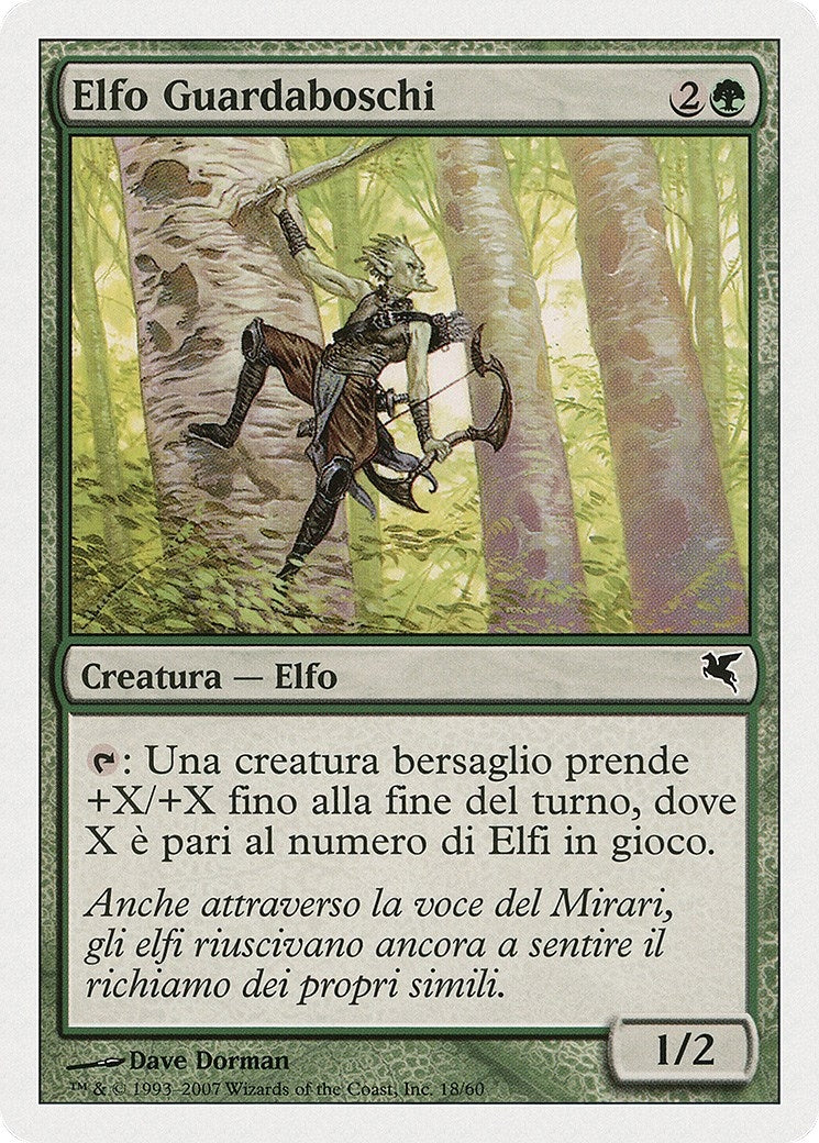 Timberwatch Elf (Italian) - "Elfo Guardaboschi" (B18) (Magic Encyclopedia 2005 (Salvat/Hachette))