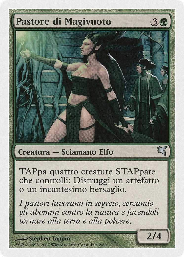 Nullmage Shepherd (Italian) - "Pastore di Magivuoto" (B2) (Magic Encyclopedia 2005 (Salvat/Hachette))