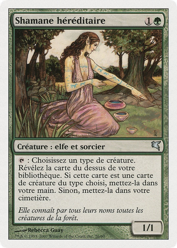 Bloodline Shaman (French) - "Shamane héréditaire" (B26) (Magic Encyclopedia 2005 (Salvat/Hachette))