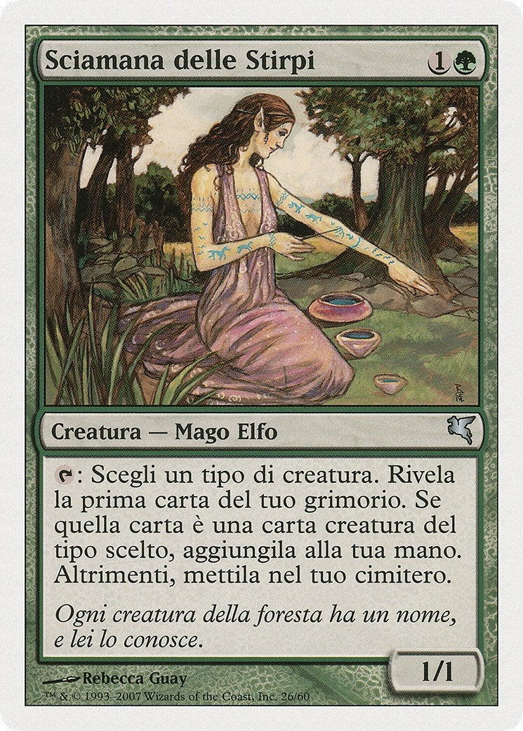 Bloodline Shaman (Italian) - "Sciamana delle Stirpi" (B26) (Magic Encyclopedia 2005 (Salvat/Hachette))