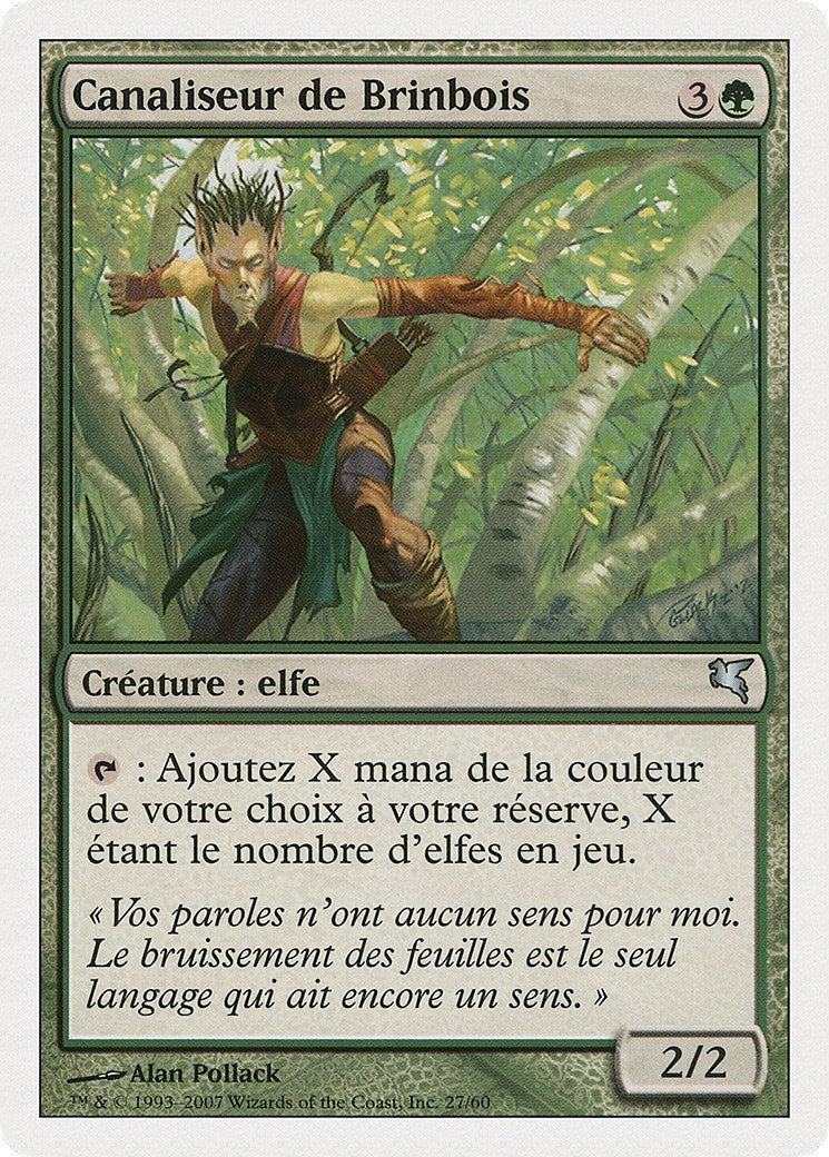 Wirewood Channeler (French) - "Canaliseur de Brinbois" (B27) (Magic Encyclopedia 2005 (Salvat/Hachette))