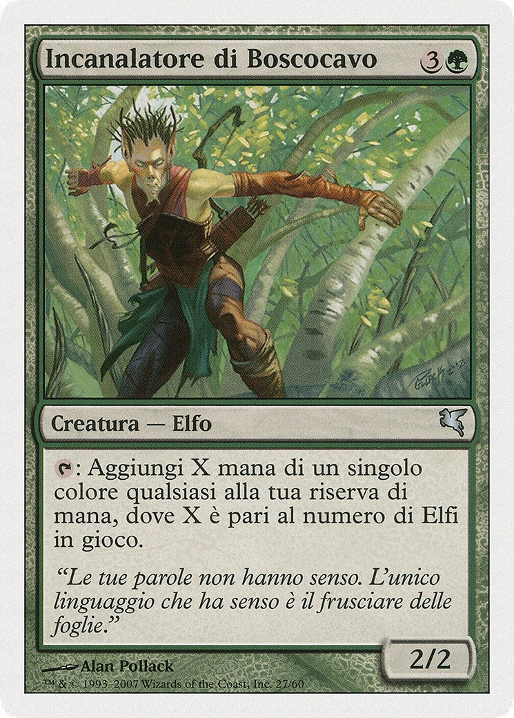 Wirewood Channeler (Italian) - "Canaliseur de Brinbois" (B27) (Magic Encyclopedia 2005 (Salvat/Hachette))