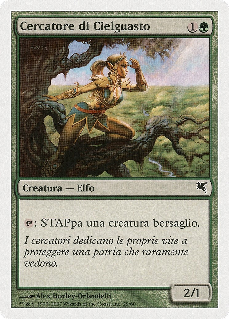 Seeker of Skybreak (Italian) - "Cercatore di Cielguasto" (B29) (Magic Encyclopedia 2005 (Salvat/Hachette))