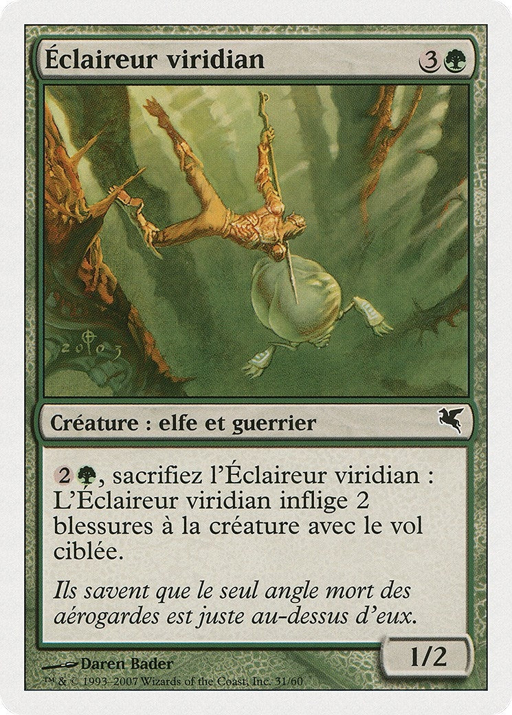 Viridian Scout (French) - "Éclaireur viridian" (B31) (Magic Encyclopedia 2005 (Salvat/Hachette))
