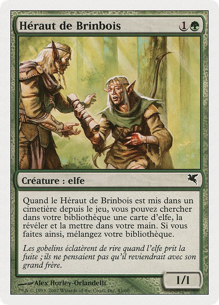 Wirewood Herald (French) - "Héraut de Brinbois" (B43) (Magic Encyclopedia 2005 (Salvat/Hachette))