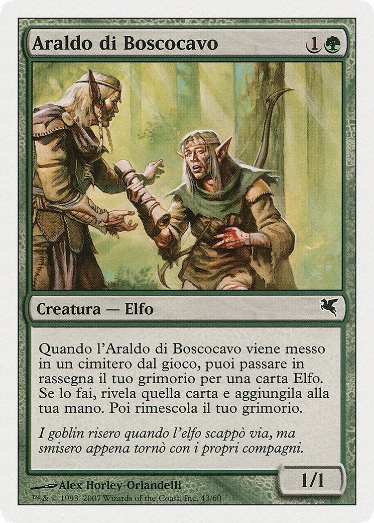 Wirewood Herald (Italian) - "Araldo di Boscocavo" (B43) (Magic Encyclopedia 2005 (Salvat/Hachette))
