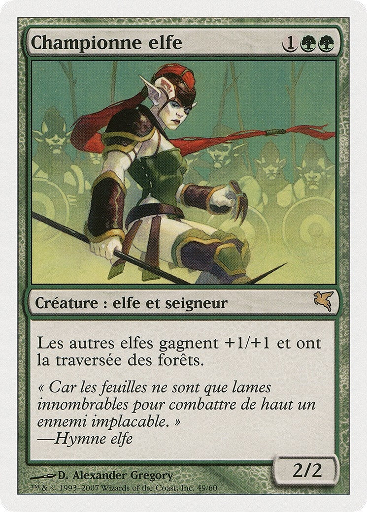 Elvish Champion (French) - "Championne elfe" (B49) (Magic Encyclopedia 2005 (Salvat/Hachette))