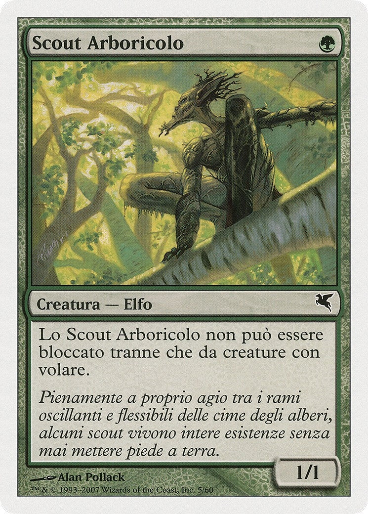 Treetop Scout (Italian) - "Scout Arboricolo" (B5) (Magic Encyclopedia 2005 (Salvat/Hachette))