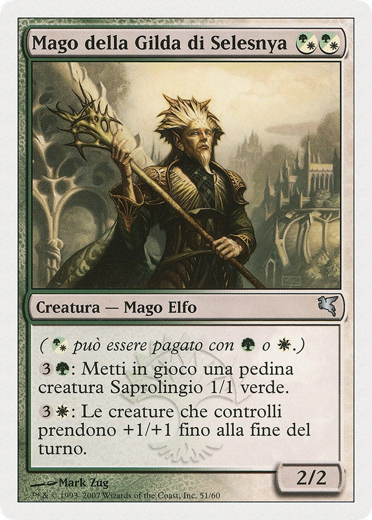 Selesnya Guildmage (Italian) - "Mago della Gilda di Selesnya" (B51) (Magic Encyclopedia 2005 (Salvat/Hachette))