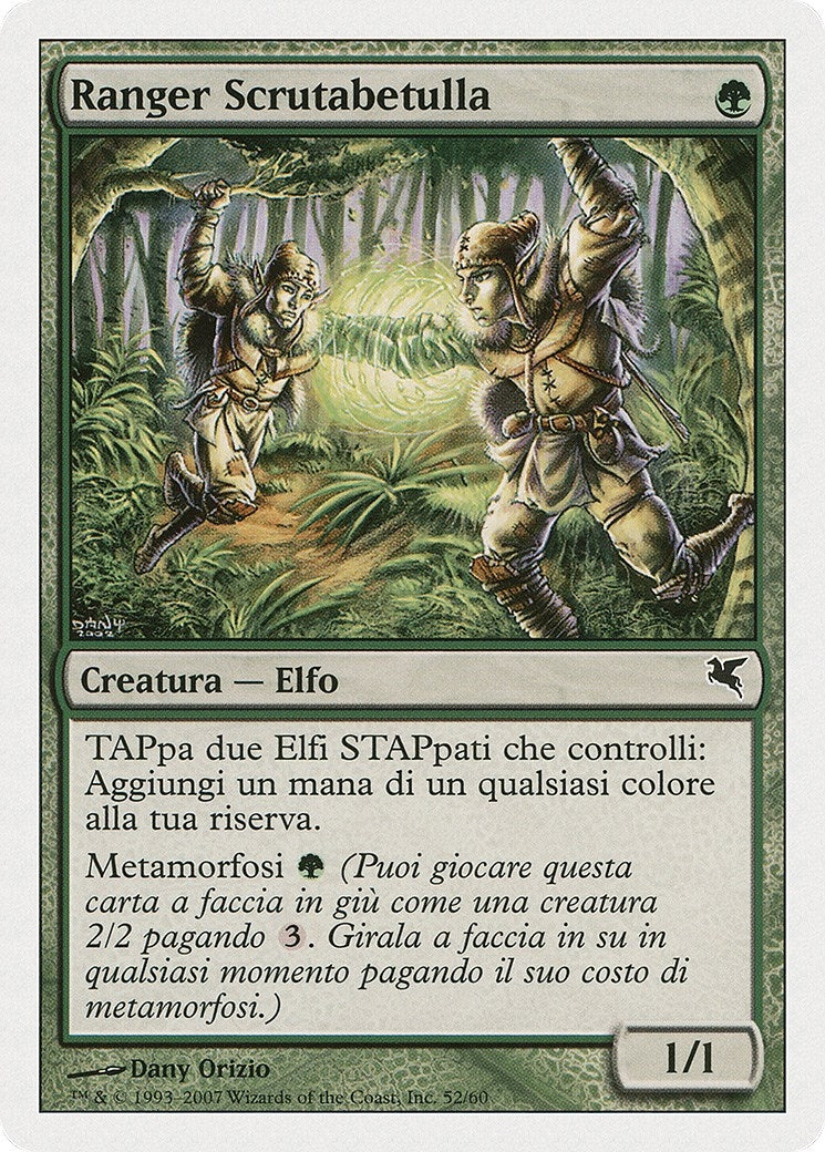 Birchlore Rangers (Italian) - "Ranger Scrutabetulla" (B52) (Magic Encyclopedia 2005 (Salvat/Hachette))