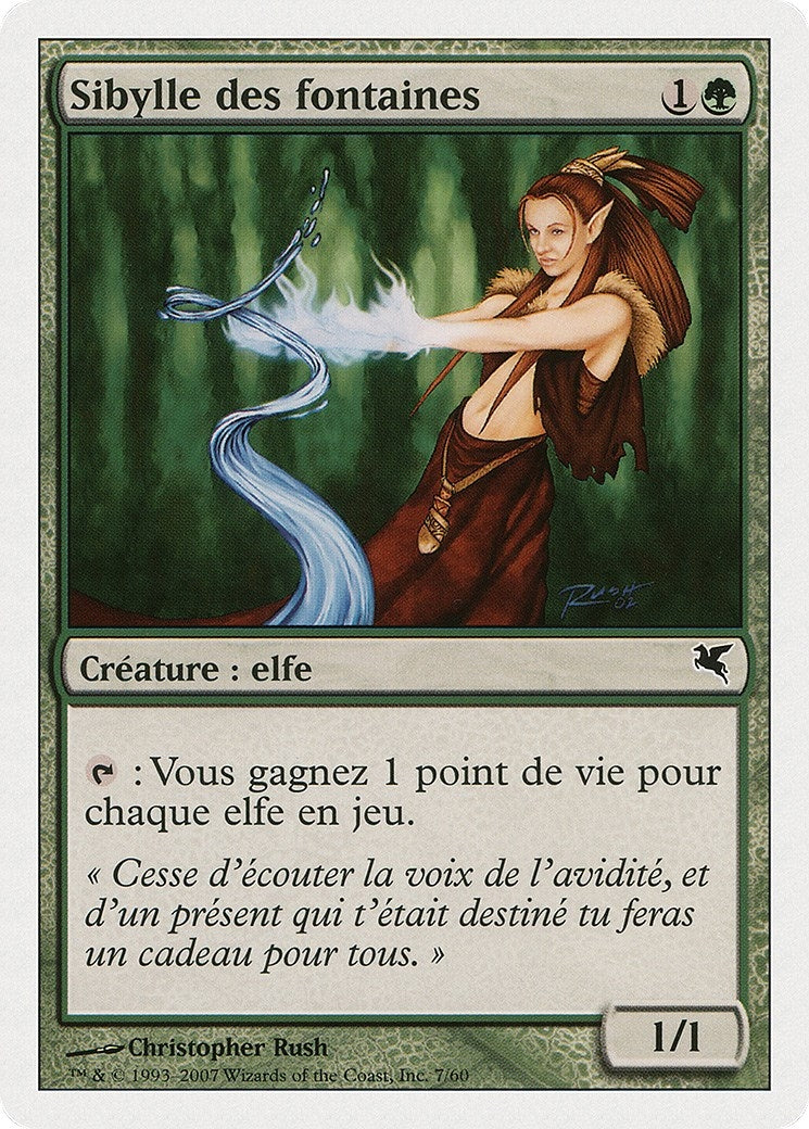 Wellwisher (French) - "Sibylle des fontaines" (B7) (Magic Encyclopedia 2005 (Salvat/Hachette))
