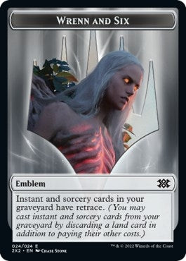 Emblem - Wrenn and Six // Spirit (008) Double-Sided Token (24 // 8) (Double Masters 2022)