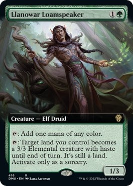 Llanowar Loamspeaker (Extended Art) (416) (Dominaria United)