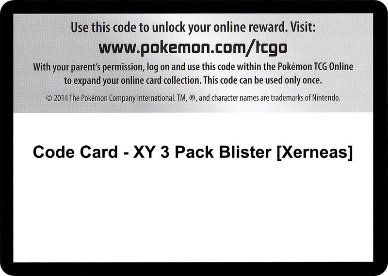 Image for Code Card - XY 3 Pack Blister [Xerneas] (XY - BREAKthrough) - Pokemon