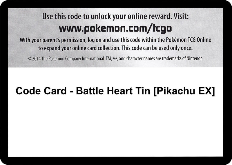 Image for Code Card - Battle Heart Tin [Pikachu EX] (XY - Steam Siege) - Pokemon