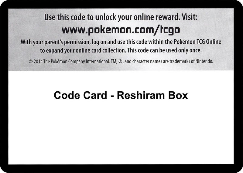 Image for Code Card - Reshiram Box (Emerging Powers) - Pokemon