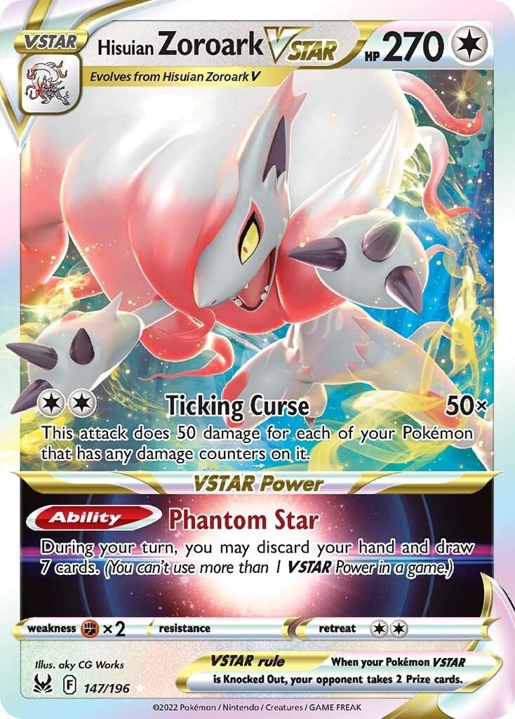 Image for Hisuian Zoroark VSTAR (147/196) (SWSH11: Lost Origin) - Pokemon