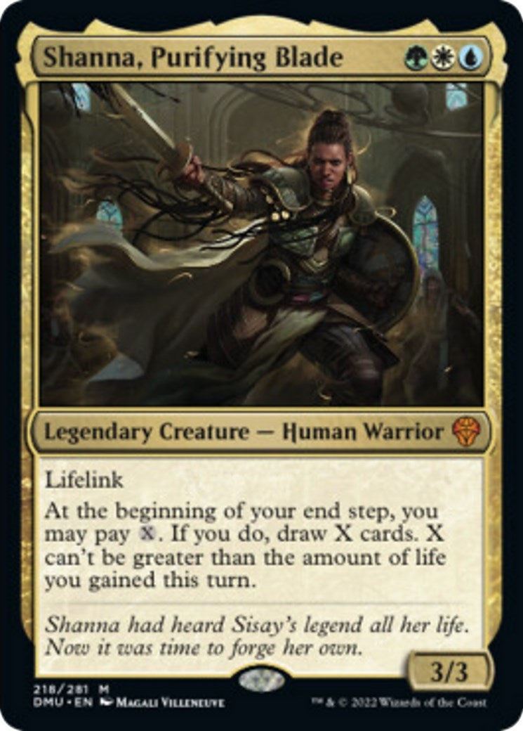 Shanna, Purifying Blade (218) (Dominaria United)