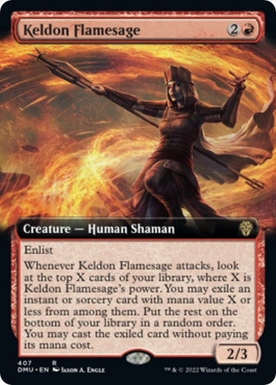 Keldon Flamesage (Extended Art) (407) (Dominaria United)