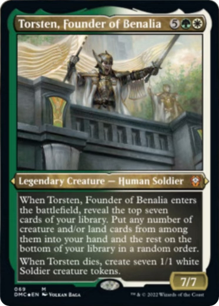 Torsten, Founder of Benalia (Foil Etched) (69) (Commander: Dominaria United)