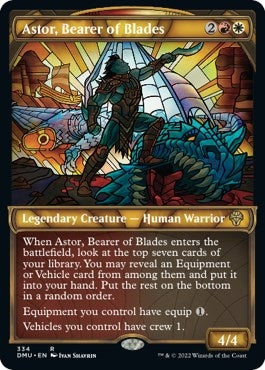 Astor, Bearer of Blades (Textured Foil) (334) (Dominaria United)