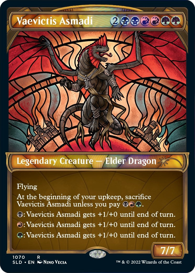 Image for Vaevictis Asmadi (Stained Glass) (Textured Foil) (1070) - Magic: The Gathering