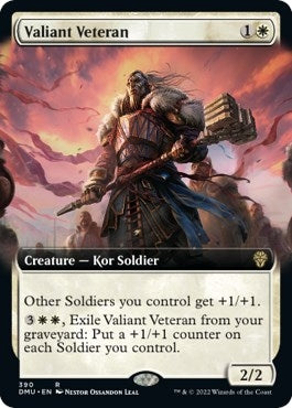 Valiant Veteran (Extended Art) (390) (Dominaria United)
