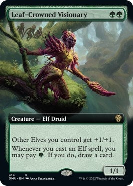Leaf-Crowned Visionary (Extended Art) (414) (Dominaria United)