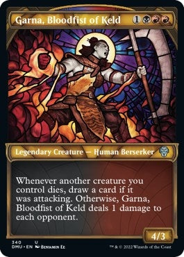 Garna, Bloodfist of Keld (Textured Foil) (340) (Dominaria United)