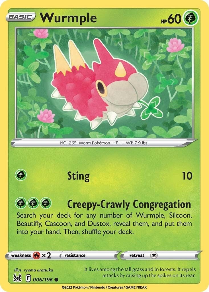 Image for Wurmple (006/196) (SWSH11: Lost Origin) - Pokemon