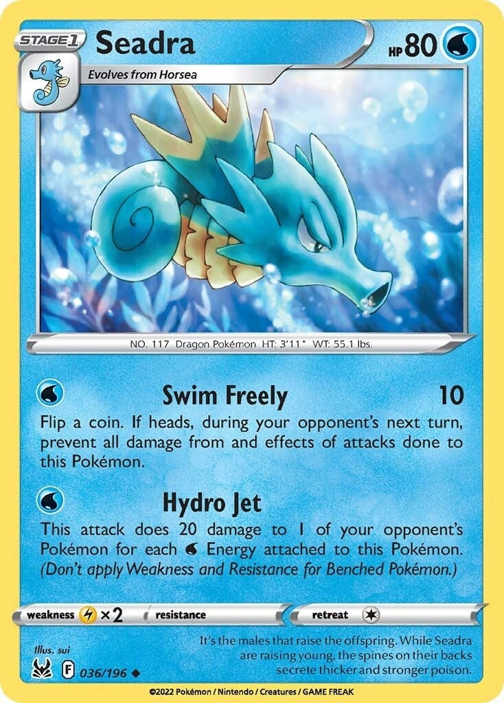 Image for Seadra (036/196) (SWSH11: Lost Origin) - Pokemon