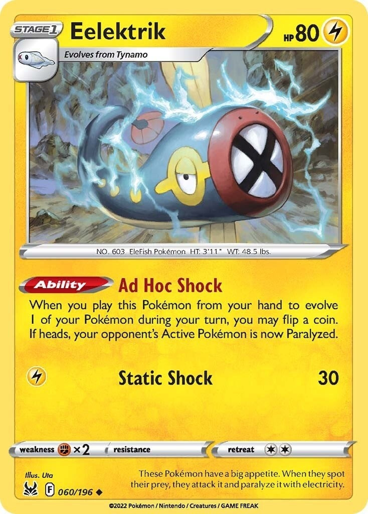 Image for Eelektrik (060/196) (SWSH11: Lost Origin) - Pokemon